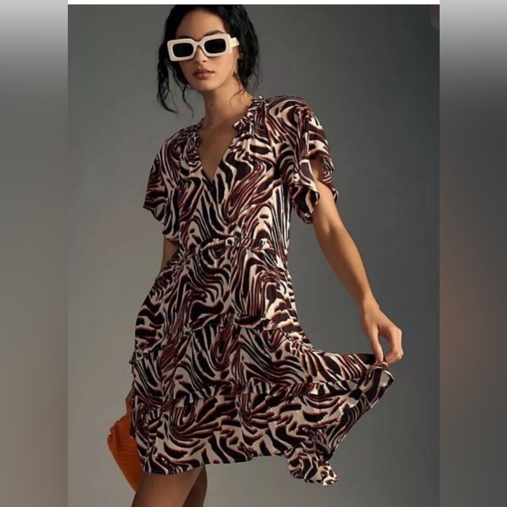 Anthropologie Tiered Ruffle Dress